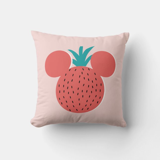 Coussin Icône Mickey Mouse Fraise (Recto)