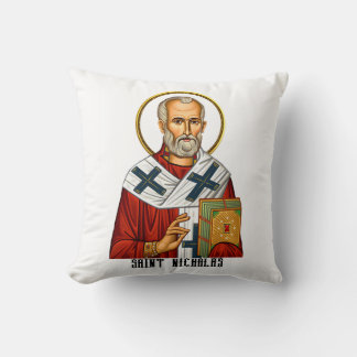 Coussin icône orthodoxe serbe des saints Nicolas