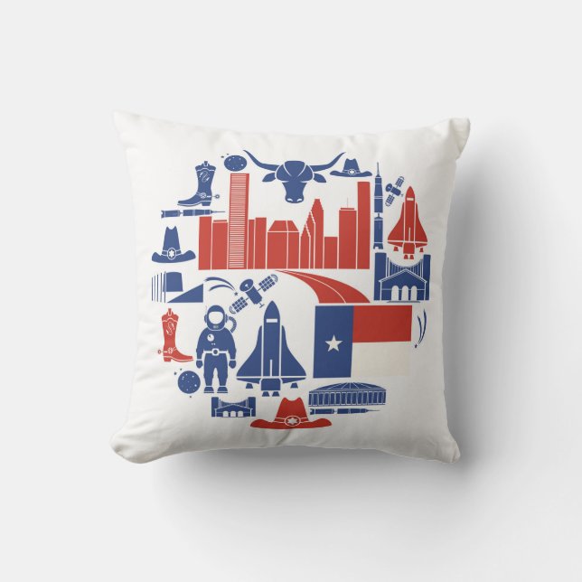 Coussin Icônes de Houston le Texas (Recto)
