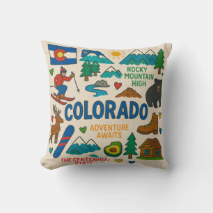 Coussin Icônes du Colorado