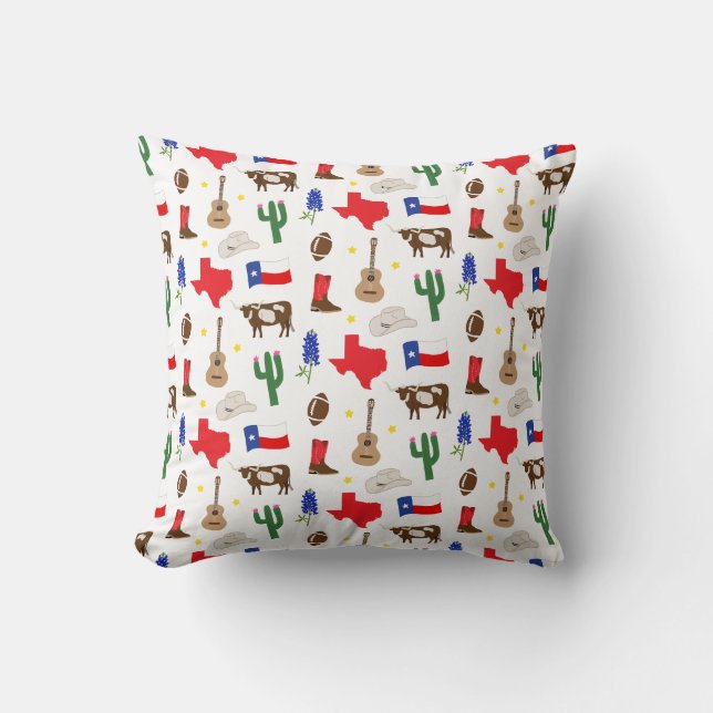 Coussin Icônes du Texas (Recto)