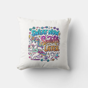 Coussin Idée Cadeau Licorne Sweat Maintenant Brille Plus T