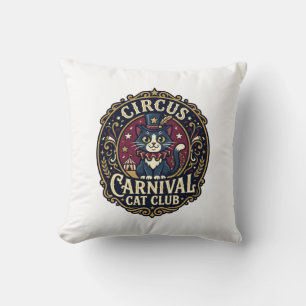 Coussin Idée cadeau pour papa de chat de carnaval du cirqu
