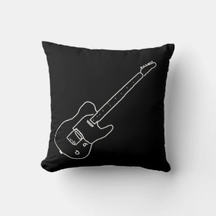 Coussin idée de décoration de guitare