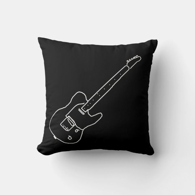 Coussin idée de décoration de guitare (Recto)