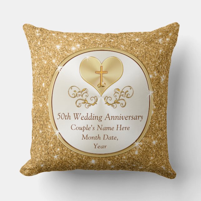 Coussin Idée personnalisée de cadeaux d'anniversaire de (Recto)
