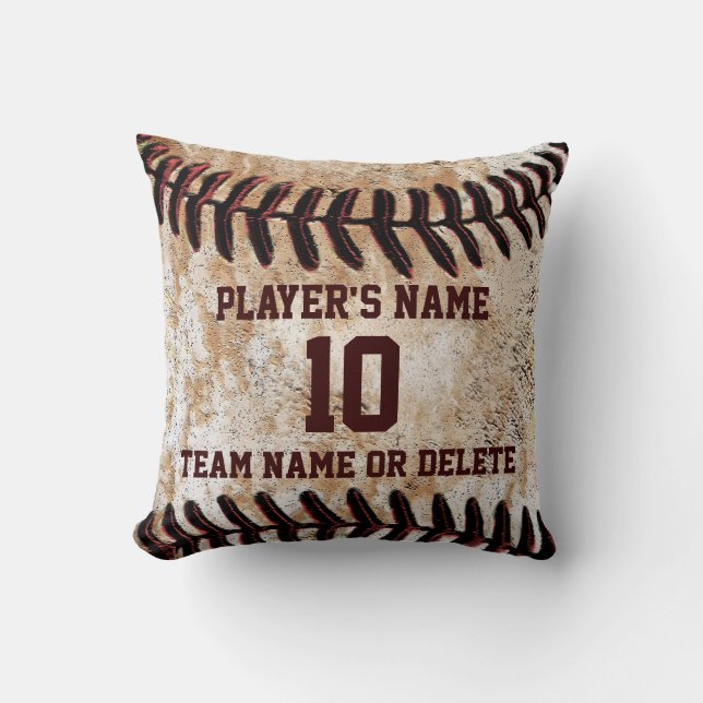 Coussin Idées Cadeau Personnalisées Du Joueur De Baseball  (Recto)
