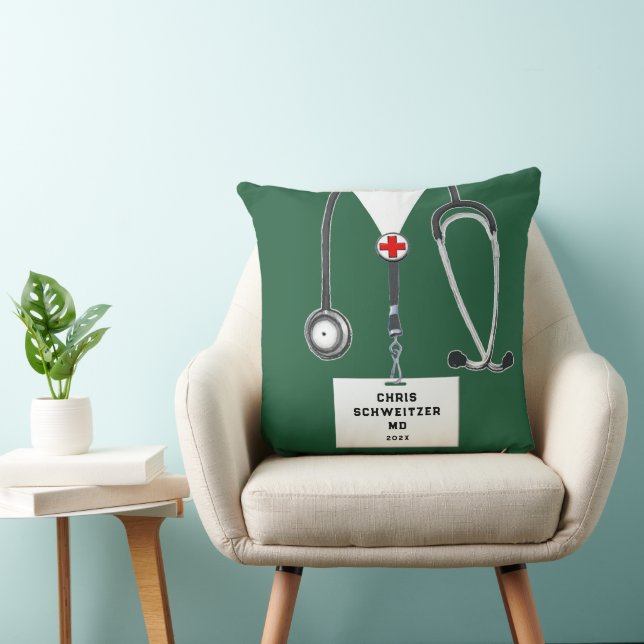 Coussin Idées Cadeaux de Docteur Personnalisé (Chaise)