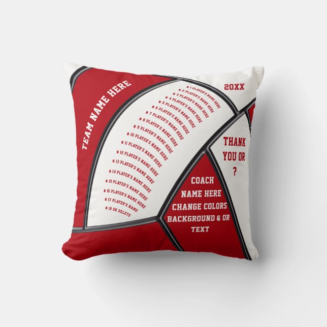 Coussin Idées Cadeaux Personnalisées Des Entraîneurs De Vo (Recto)