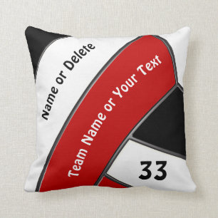 Coussin Idées faites sur commande rouges et noires et