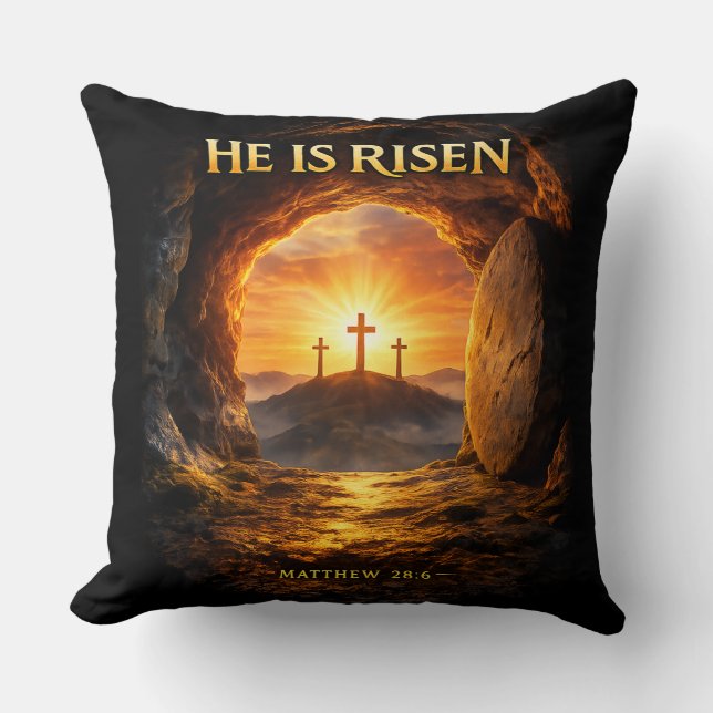 Coussin Il est ressuscité (Recto)
