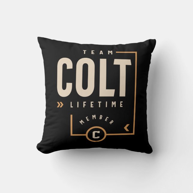 Coussin Il s'agit d'une conception avec le texte Team Colt (Recto)