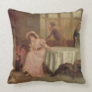 Coussin "Il viennent ?" (huile sur la toile)