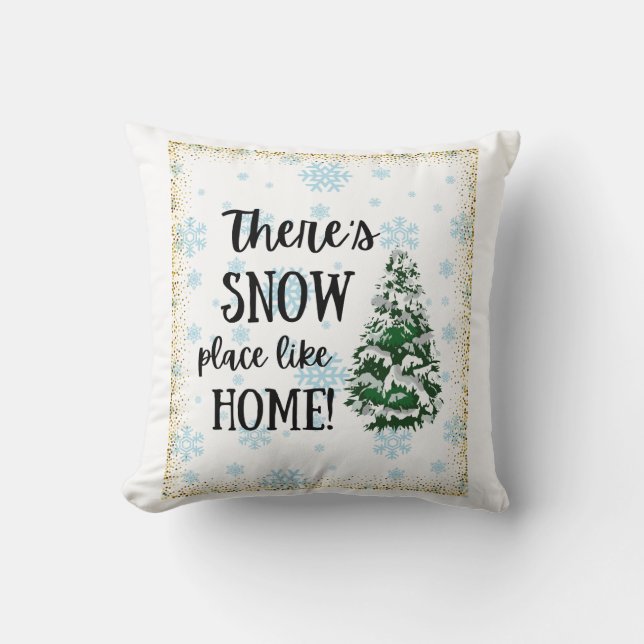 Coussin Il y a la neige comme chez soi (Recto)