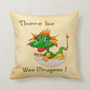 Coussin Il Y A Weiss Dragons Nursery Childs DECOR