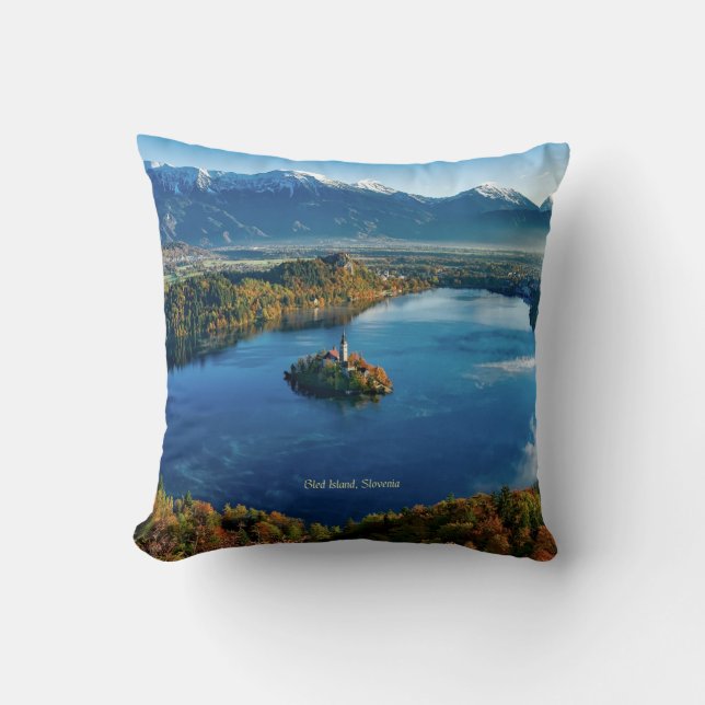 Coussin Île de Bled, Slovénie, pittoresque (Recto)