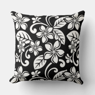 COUSSIN ÎLE PLUMERIA (NOIR)