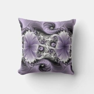 Coussin Illusion Lilac Abstrait Floral Fractal Art Imagina