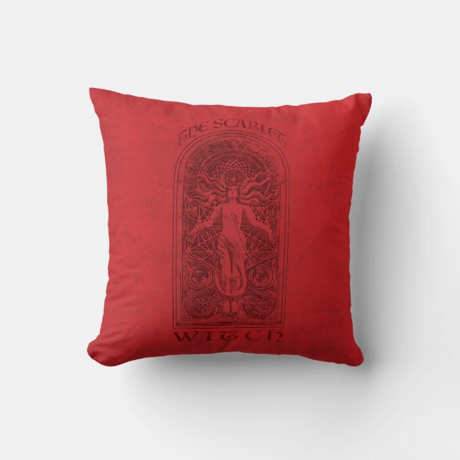 Coussin Illustration Darkhold de la sorcière à écarlate (Recto)