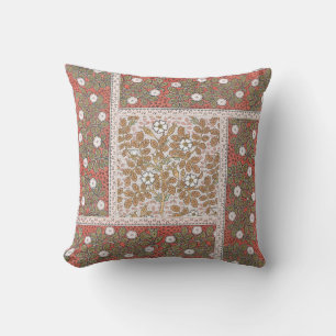 Coussin Illustration d'art de rose sauvage Fleur Vintage