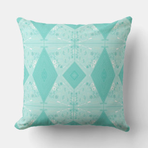 Coussin Illustration de Bohemian Chintz Pastel Blue