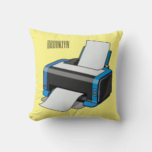 Coussin Illustration de dessin d'imprimante