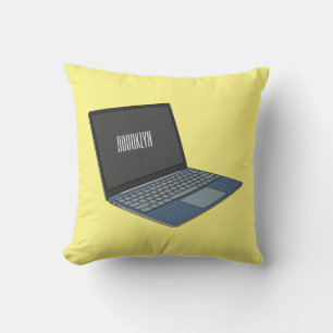 Coussin Illustration de dessin sur ordinateur portable