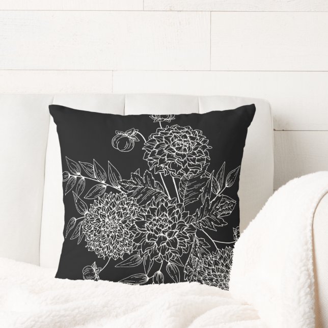 Coussin Illustration de fleur délicate (Créateur téléchargé)