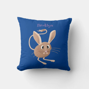 Coussin Illustration de jerboa aux longues oreilles