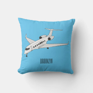 Coussin Illustration de jet privé