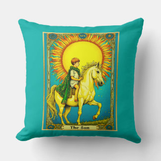 Coussin Illustration de la carte Tarot, Le Soleil