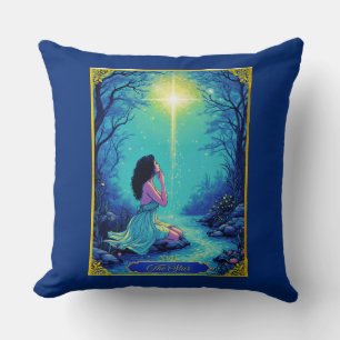 Coussin Illustration de la carte Tarot, l'étoile