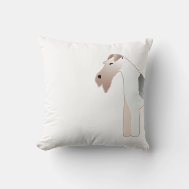 Coussin Illustration de la race de chien de Terrier Fox de (Recto)