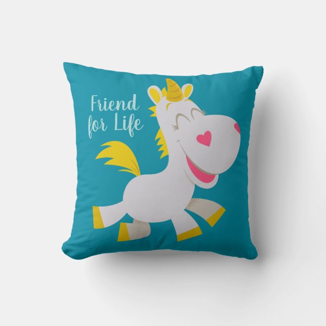 Coussin Illustration de la tasse à beurre souriante (Recto)