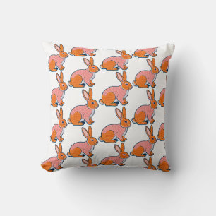 Coussin Illustration de lapin en peluche