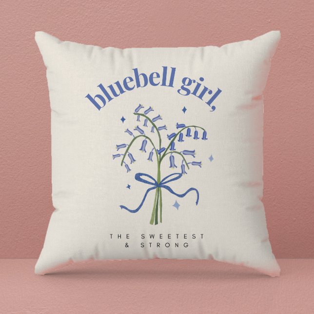 Coussin Illustration de l'aquarelle florale Bluebell (Créateur téléchargé)