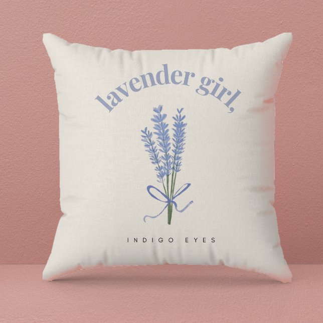 Coussin Illustration de l'aquarelle florale de lavande (Créateur téléchargé)
