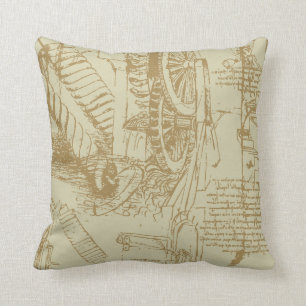 Coussin Illustration de Leonardo da Vinci
