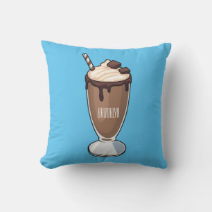 Coussin Illustration de milk-shake au chocolat