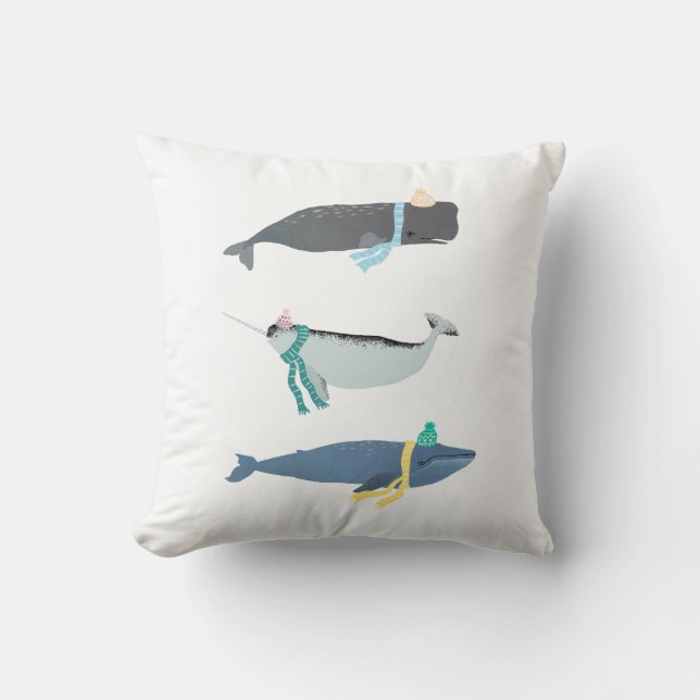 Coussin Illustration de Noël des Vacances d'hiver de la Ba (Recto)