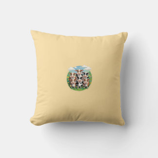 Coussin Illustration de troupeau de vaches de dessin animé