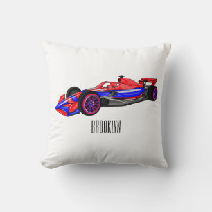 Coussin Illustration de voiture de course professionnelle