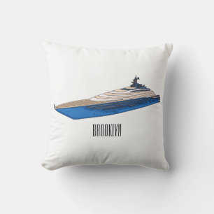 Coussin Illustration de yacht