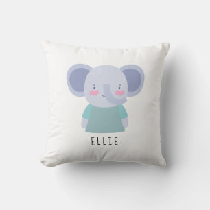 Coussin Illustration d'éléphant mignon - personnalisable