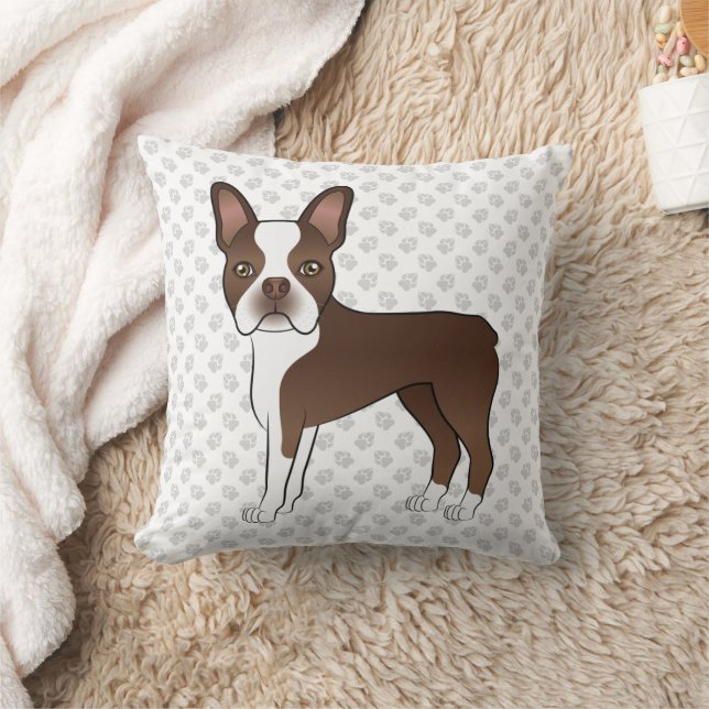 Coussin Illustration du chien de caricature Chocolate Bost (Couverture)