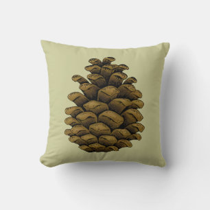 Coussin Illustration du cône de pin