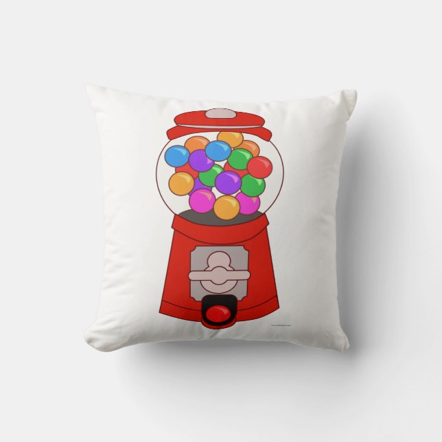 Coussin Illustration du dessin de machine à gumball mignon (Recto)