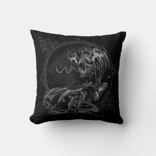 Coussin Illustration du mal crânien éffrayant