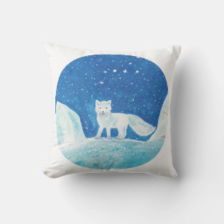 Coussin Illustration du Petit Renard arctique (Vulpes lago
