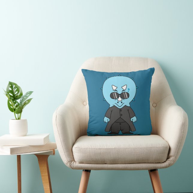 Coussin Illustration D'Une Matrice Tricératops. (Chaise)